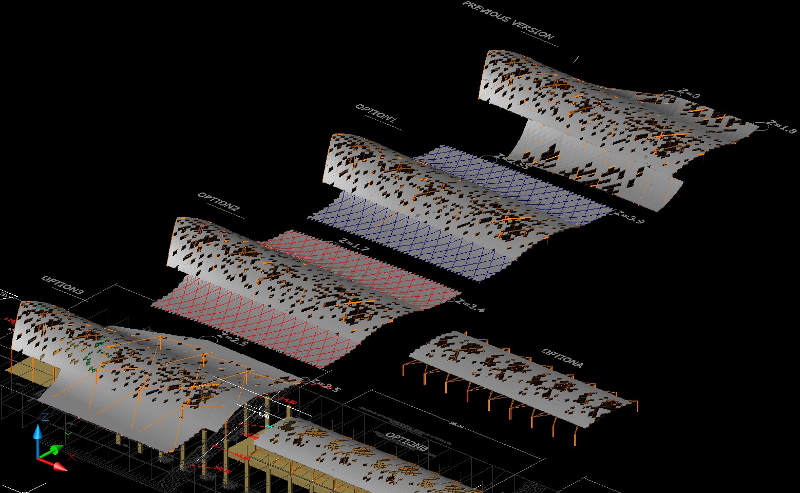 Dessin de la structure de la gare de Lodz - Systra