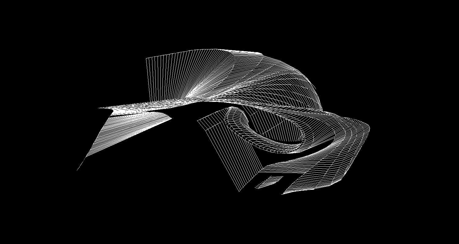 Création d'un modèle de structure à partir des lignes de courant de l'écoulement d'un fluide