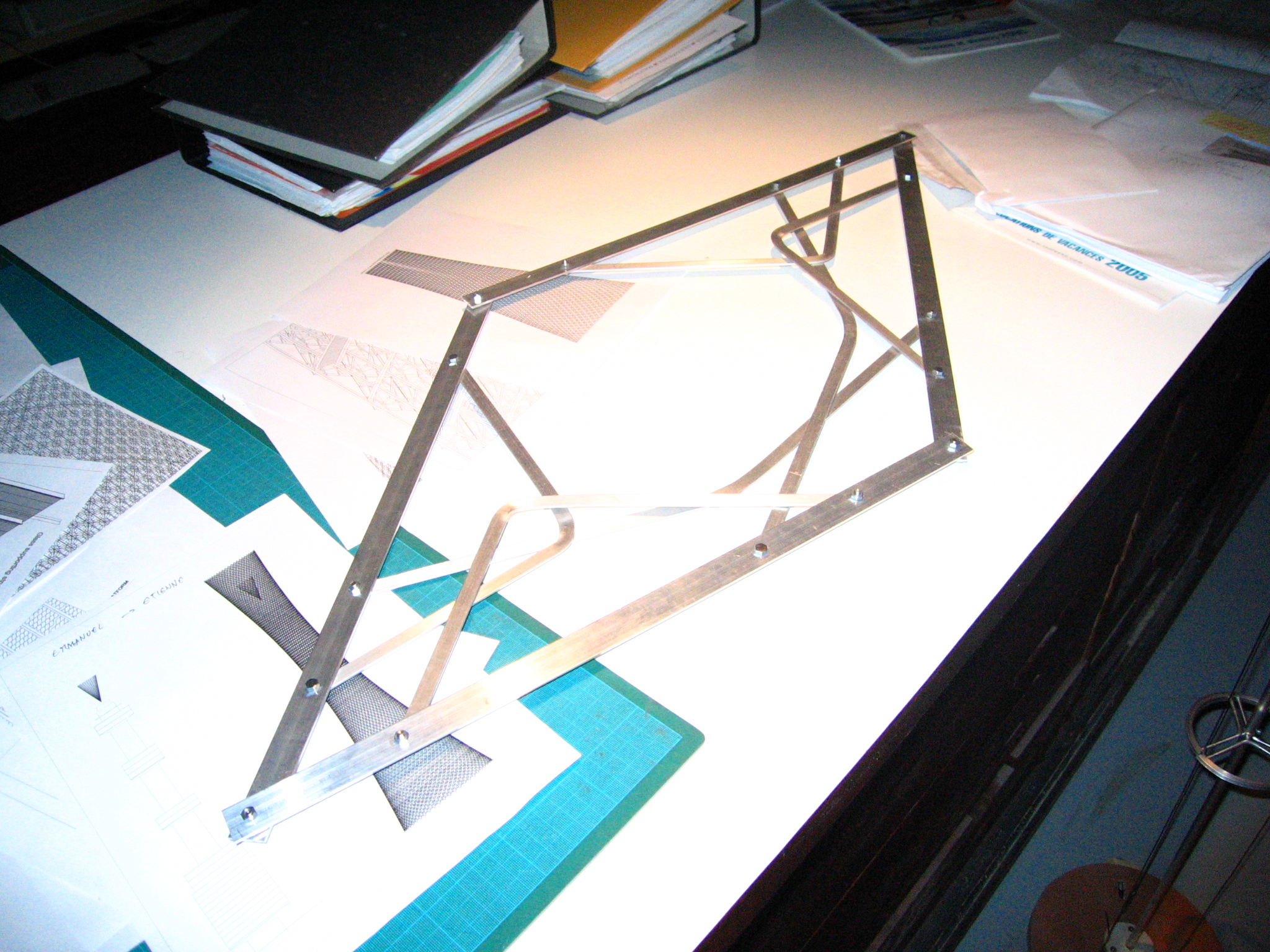 Etude pour le moucharabieh de la tour de Doha - module articulé en aluminium